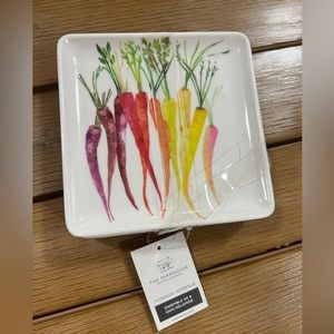 THE FARMHOUSE RACHEL ASHWELL CARROT PATTERN MELAMINE APPETIZER SET OF 6 PLATES